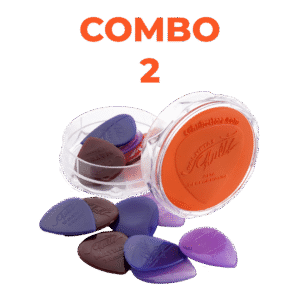 Combo 2 - 20 Palhetas a sua escolha + 1 Porta‑Palhetas – Economia e Variedade