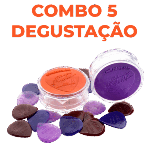 Combo 5 - 40 Palhetas Sortidas + 2 Porta‑Palhetas + 20 % OFF + Frete Grátis
